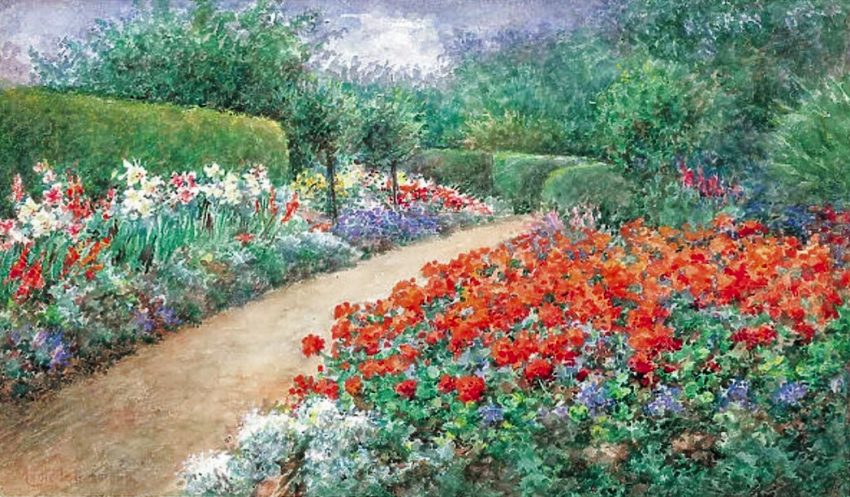 garden path flowers (foto: Annie Pressland / Public domain, Wikimedia Commons)