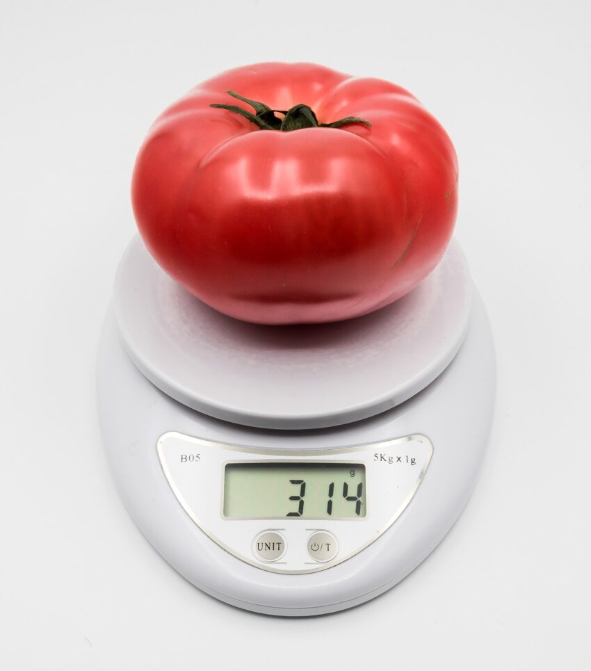 kitchen scale tomatoes